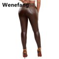 Wenefang Fashion Faux Leather Pants Women High Waist Pu Leggings Thin Velvet Original Trousers with Pockets Autumn Winter Female Clothing New. 