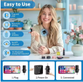 2Mic 3 in 1 Wireless Lavalier Microphone Mobile Phone Vlog Video Recording Interview Broadcasting Lapel Microphones Wireless Mic. 