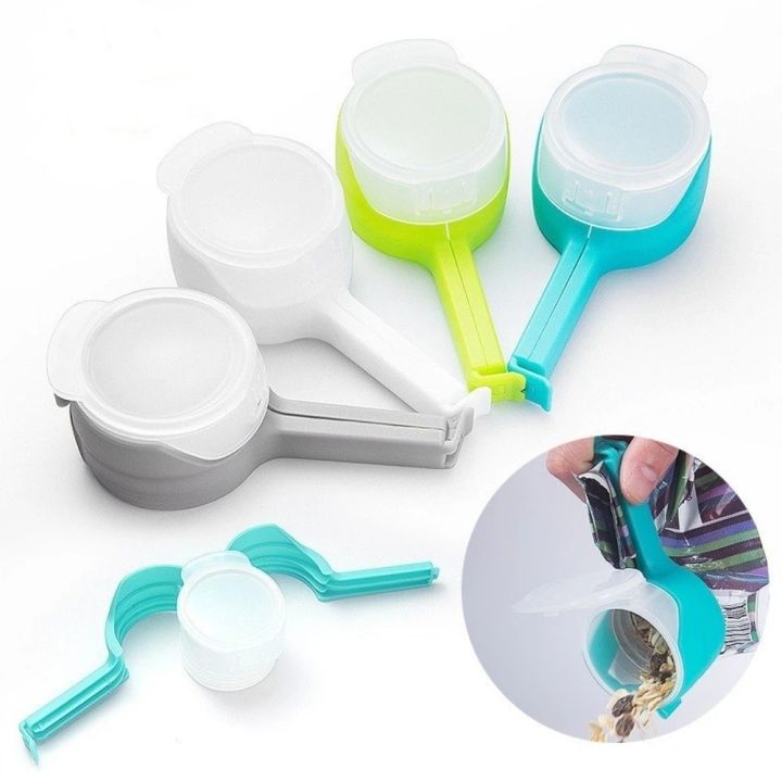 4%20pcs%20Durable%20Plastic%20Food%20Bag%20Clips%20Pour%20Spout%20Leakproof%20Design%20Snack%20Bag%20Sealer%20Reusable%20Airtight%20Seal%20Sealing%20Pour%20Food%20Clip%20Kitchen%20Use%20-%20Image%204