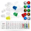 50pcs 8mm LED Emitting Diode Micro Indicator White Red Green Blue Yellow 3V DIY Circuit Transparent Diffused Arduino Bulb. 