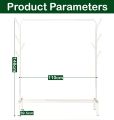 Metal Garment Rack With Lower Storage Shelf With Hooks Heavy Duty Clothes Coat Stand Closet Organizer. 