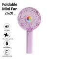 Portable Mini Handheld Fan with USB Rechargeable Battery Strong Wind 2628-1. 