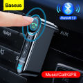 Baseus Car Aux Bluetooth Receiver Wireless Bluetooth 3.5mm AUX Audio Stereo Music Home Car Receiver Adapter Mic Hands-Free. 