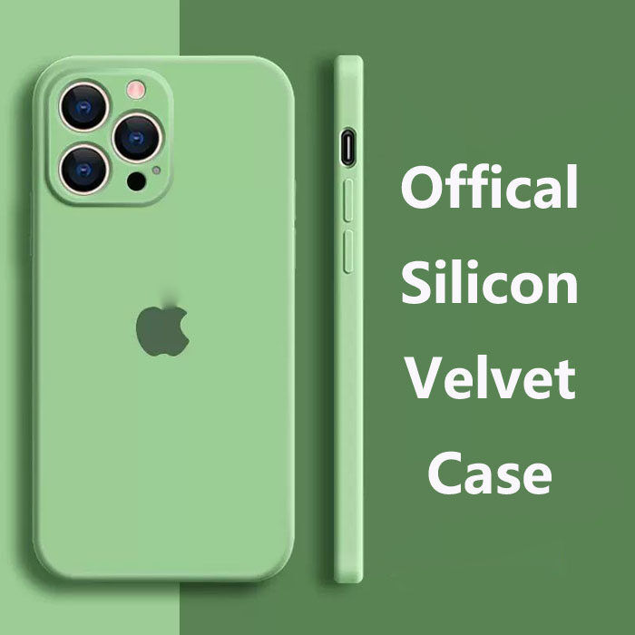 Camera Protection Silicone Velvet Phone Case Cover for iPhone 16 15 14