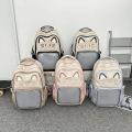 Versatile Embroidery Cartoon Ita Bag Large Capacity Cute Transparent Pocket Itabag Preppy Style Cat Student School Bag Girls. 