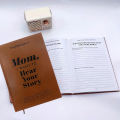 Mom, I Want To Hear Your Story Leather Hardcover Ribbon Bookmark Mom Tell Me Your Life Story Journal Meaningful Memory Journal FUHENG. 