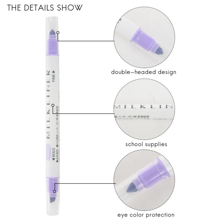 Sojhoop%2012%20Pcs/Set%20Japanese%20Stationery%20Mild%20Liner%20Double%20Headed%20Fluorescent%20Pen%20Fluorescent%20Marker%20Pen%20Highlighter%20Pen%20Color%20Mark%20Pen%20Cute%20-%20Image%204