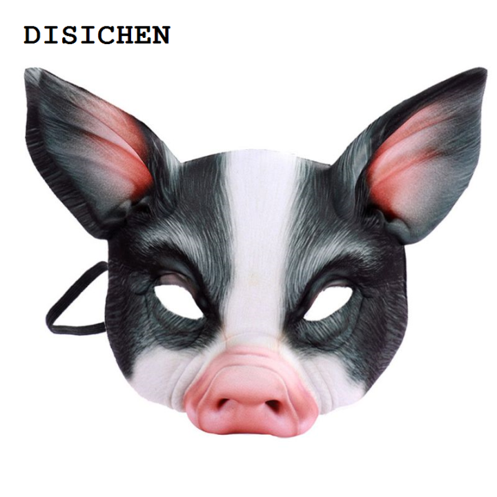 DISICHEN%20Luxury%202022%20New%20Halloween%20Unisex%203D%20Tiger%20Pig%20Animal%20Half%20Face%20Eye%20Mask%20Festival%20Masquerade%20Party%20Fancy%20Cosplay%20Costume%20Decoration%20-%20Image%205