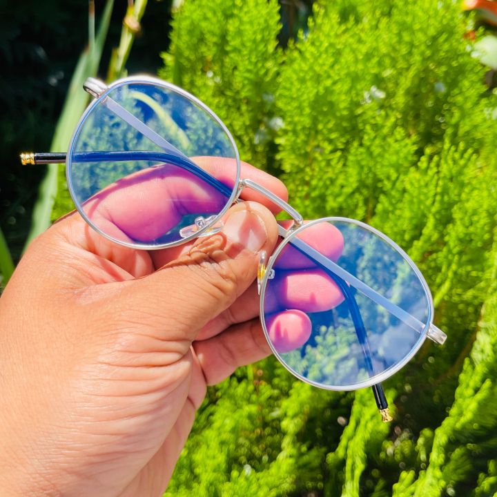 Unisex Blue Ray Cut Uv Protected Anti Scratch Eye Glass With Metal ...