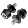 FORIDE 4X Motorcycle CNC Swingarm Swing Arm Spool Sliders Stand Bobbins 10mm for 250 ER6 Z 250 ER6F - Black. 