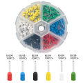 Pure Copper Cord End Terminals Kit Insulated Tubular Crimp Terminal Set E0208 E0308 E0508 E1008 Wire Connector. 