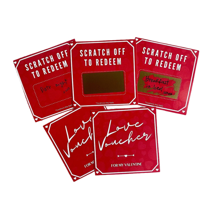 10Set Scratch-Off Cards Birthday Gift Voucher Coupons Anniversary DIY Gift for Her Valentine'S Day Tickets Note Easy Install Easy to Use