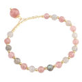 【Mega Sale】Natural Tourmaline Female Korean Style Cute Mori Style INS Crystal Bracelet Design Bracelet. 