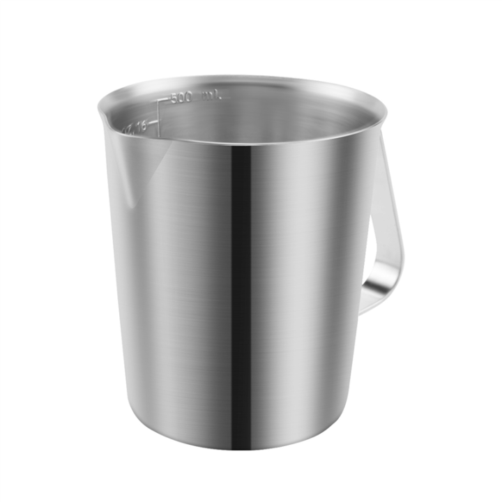 Stainless Steel Measuring Cup with Handle and Pour Lip, with Oz and ML ...