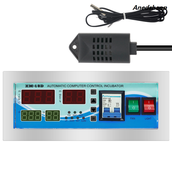 Anedshaop XM-18D Incubator Controller Thermostat Full Automatic and Agg Incubator Profesional Hatcher Control System Sensor Chicken Hatching AC 220V