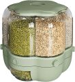 Automatic Plastic 360 Degree Rotation Cereal Dry Food Rice Grain Storage Dispenser Box 10 Kg. 
