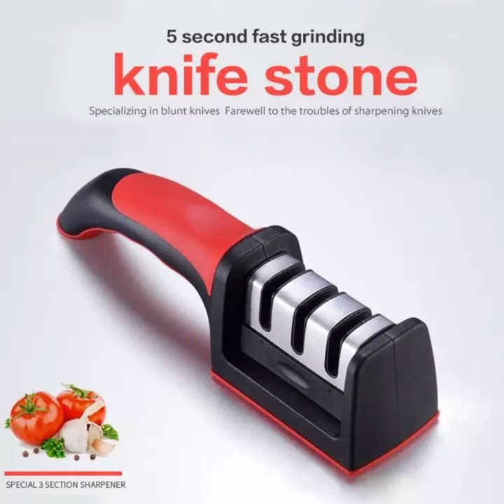 Knife Sharpener With 3 Stage Knife Sharpening Sections