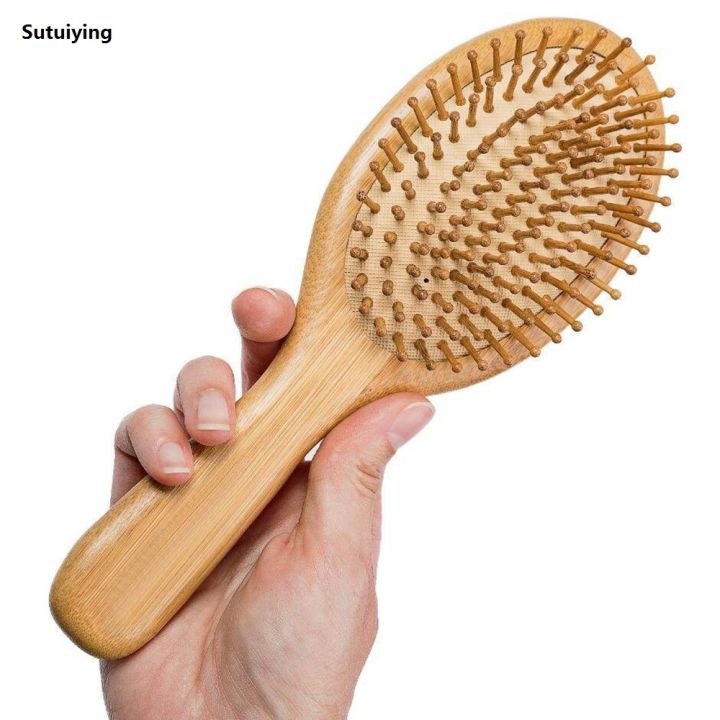 Sutuiying%20Air%20Cushion%20Comb%20With%20Bamboo%20Brush%20For%20Scalp%20Massage,%20Anti-static,%20No%20Hair%20Tangles%20Wooden%20Unique%20Design%20Massage%20Comb%20-%20Image%202