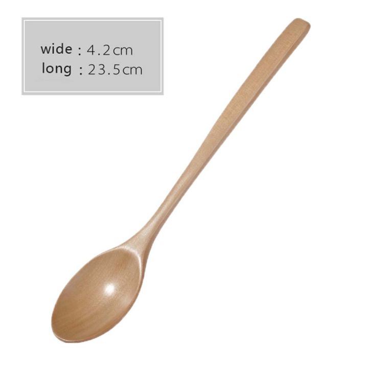 Wood Natural Flatware Beech Dining Porridge Wooden Spoons Spoons Soup spoon Teaspoon