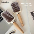 Sutuiying Airbag Comb Wooden Comb Scalp Massage Air Cushion Comb Fluffy 2025 Ladies Special Curly Hair Rib Comb Anti-static Modeling. 