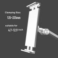 Wall-Mounted, Foldable Tablet Arm for Kitchen Use, Adjustable for 4.7-12.9 Inch Mobile Phones and Tablets, White. 