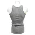 Grey Plain Cotton Vest For Men. 