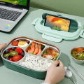 Stainless Steel Insulated Lunch Box With Compartments, Large Size 5 Compartments With Soup Bowl Spoon Fork. 