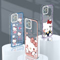 Jizetin for Realme Narzo 50 / Realme 8i Back Cover Transparent Cute Kitty Soft Phone Case. 