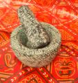Hand Crafted Traditional Stone Mortar and Pestle  Khalbatta  Big Size  Locally Made  Black Stone Material  100% Stone. 