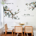Ink Wash Flower Tree Wall Stickers For Living Room Bedroom Home Background Wall Decor Self-adhesive Vinyl Sticker Wallpaper. 