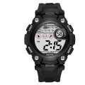 Mingrui Unisex Black Color Rubber Strap Digital Watch. 