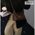 AMPERSAND 25 | 60  | Glossy Premium PU Leather Ladies Handbag | Shoulder Bag For Girls | Crossbody Bag For Women | Chain Handle Fashion Bag | Check Design Hand Bag For Women 2160. 