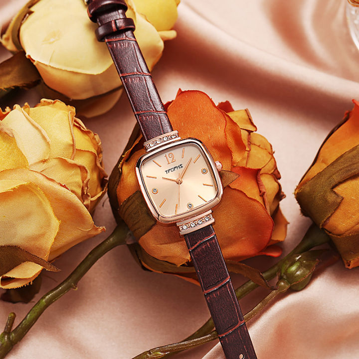 Fashion%20Square%20Rhinestone%20Leather%20Quartz%20Watch%20Light%20Luxury%20Waterproof%20Ladies%20Wristwatch%20Girlfriend%20Gift%20Women%20Accessory%20-%20Image%205