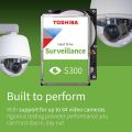 TOSHIBA Surveillance HDD S300 Surveillance Hard Drives 2TB | 4TB support up to 32 high Resolution Cameras  Compatible with DVR, NVR, Video Servers and Video Management Systems. 