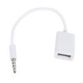 3.5mm Male AUX Audio Plug Jack To USB 2.0 Female Converter Cable Cord Car MP3. 