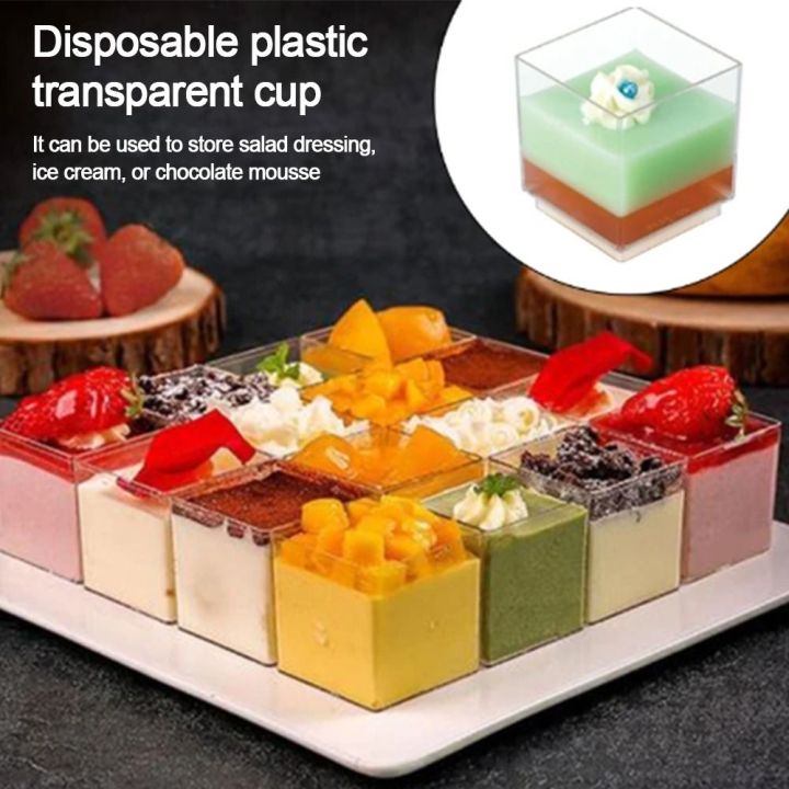 10Pcs Creative Plastic Disposable Mousse Cup clear Appetizer Jelly ...