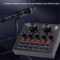 V8 Sound Card Audio Interface External Usb Live Broadcast Microphone Sound Card For Computer Pc Mobile Phones Singing And Recording. 