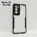 Oppo Reno 12 5G & Reno 12 Pro 5G Cover(All Different Size) Clear Transparent Shockproof Soft Bumper  Cover Case -Non Yellowing. 
