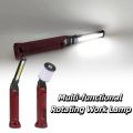 Portable 180° Folding Rechargeable Work Light With Hanging Hook With Magnetic COB Work Light Portable Design Rechargeable Folding Flashlight Repair. 