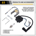 Engine CDI Ignition Coil Stator Coil Spark Plug Kit for 2 Stroke 49Cc 50Cc 60Cc 80Cc Motor Bike Bicycle. 