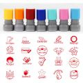 Office & School Supplies English Photosensitive Chapter Scrapbooking Stamper Children Toy Stamps Kids Seal Reward Seal Teaching stamp Encouragement Commentary Stamp. 