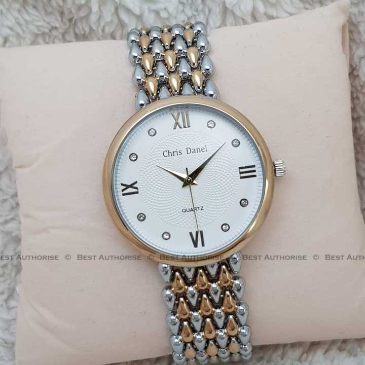 Chris Danel (Cd) Luxury Quartz Casual Design Waterproof Stainless Steel Strap Wrist Watch With Japan Movement