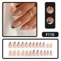 24 Pieces Press On Nail - 24 Pieces Artificial Nails ( Reusable Fake Nails With Mini Manicure Set) By Savyata Stores. 