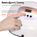 Wenefang Portable UV LED Dual Light Source Nail Dryer Lamp with Digtal Disolay Screen, 57 pcs Light Beads for Salon Home Manicure Machine. 