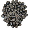 1 KG Large Size Glossy Black Stone Pebbles For Aquarium And Garden Decoration. 