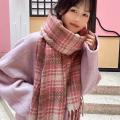 Blanket Thick Scarf Classic Thickened Fluffy Winter Scarf Tassels Print Design Cashmere Shawl For Outdoor Activities Casual. 