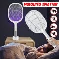USB Rechargeable Electric Mosquito Swatter Killer Handheld Racket Insect Fly Bug Wasp Fly Swatter Electric Tennis Bat. 