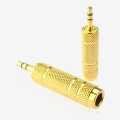 3.5mm Audio Jack Male TO 6.35mm Female Metal Jack Gold Plated Audio Stereo Converter Adapter. 
