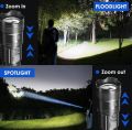 New Powerful Rechargeable LED Flashlight Super Bright Portable Long Shot Torch Built-in Battery Torch ABS Waterproof Camping Lantren. 