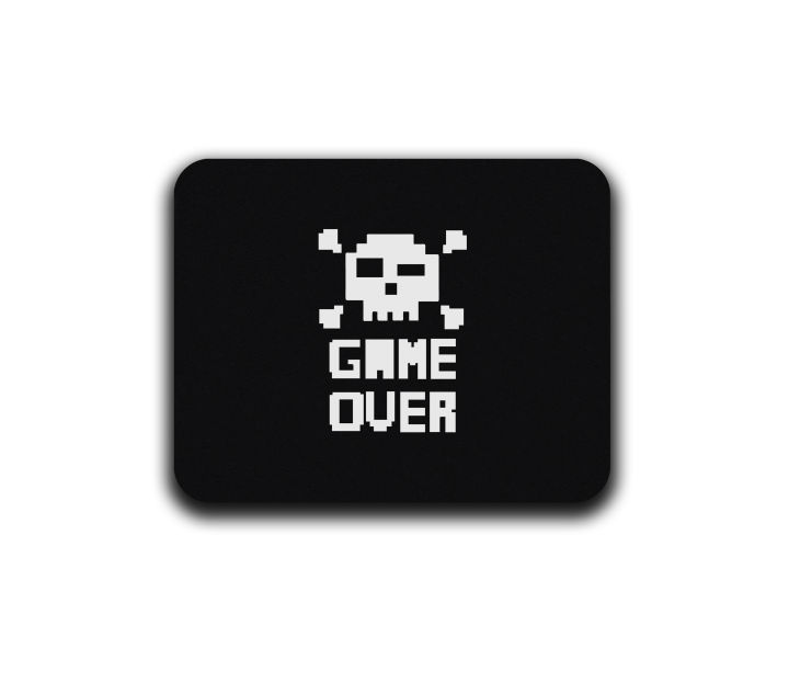 Game Over Skull Printed Gaming Mouse Pad | Computer & Laptop Mouse Pad